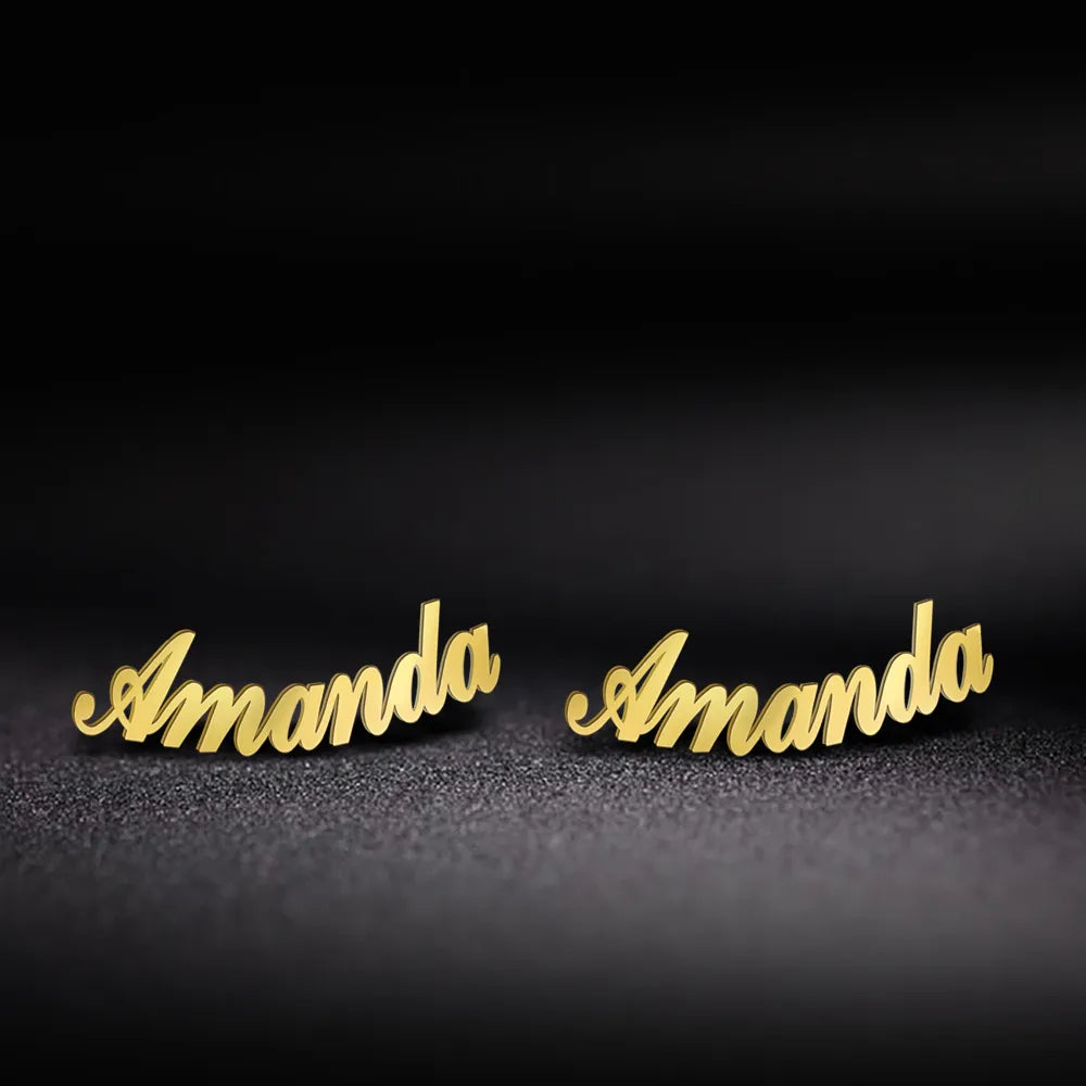 Personalized name earrings