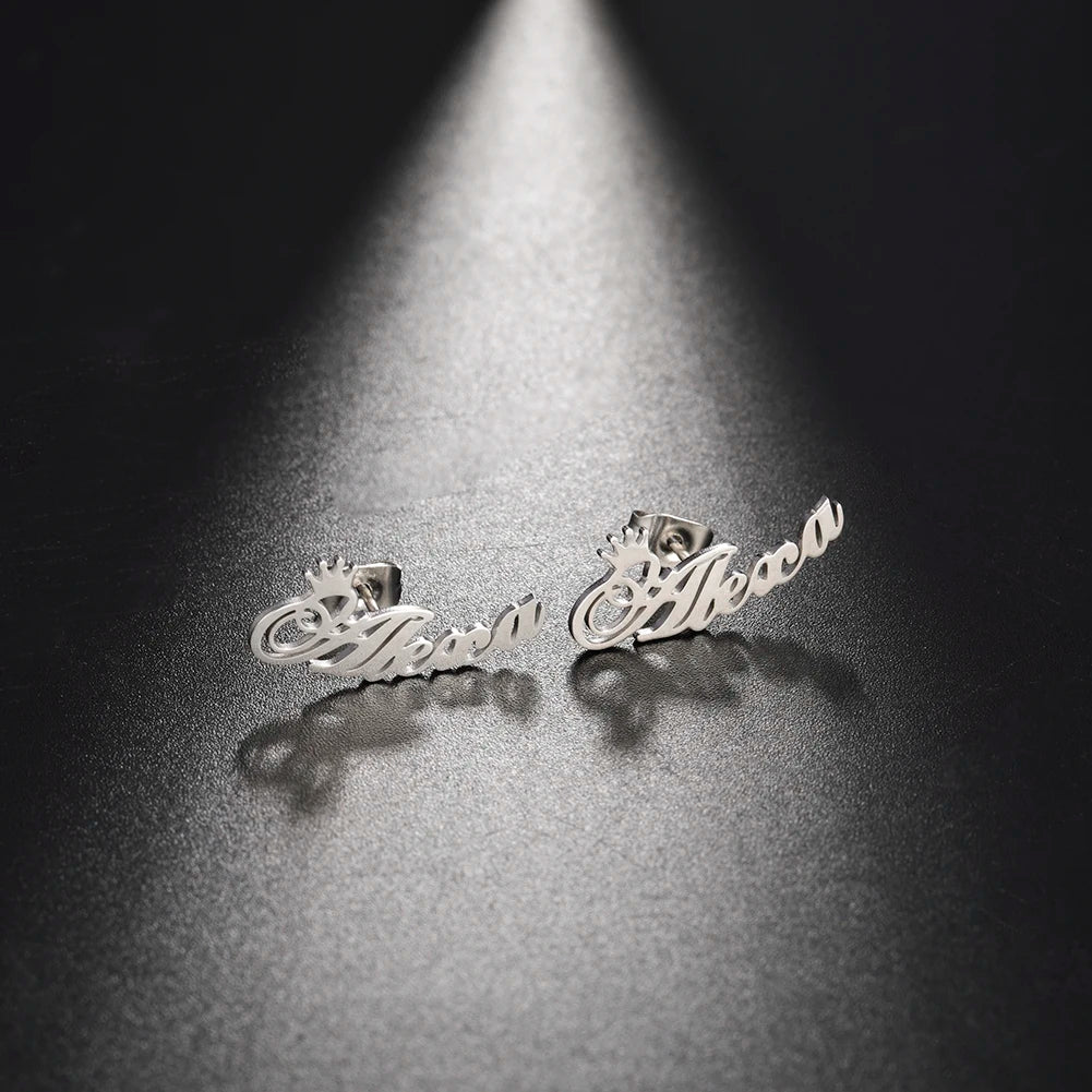 Personalized name earrings